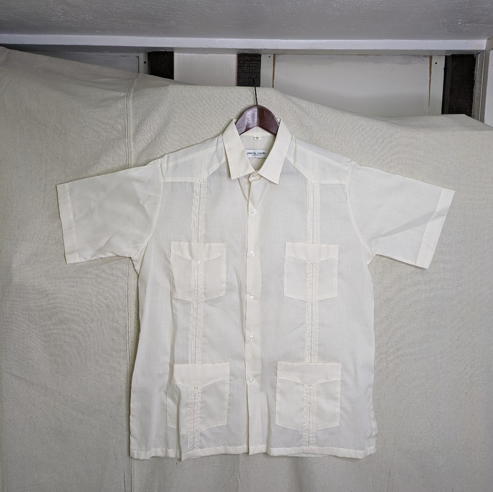 Vintage Pierre Cardin Linen Guayabera shirt